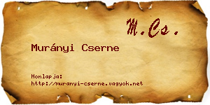 Murányi Cserne névjegykártya